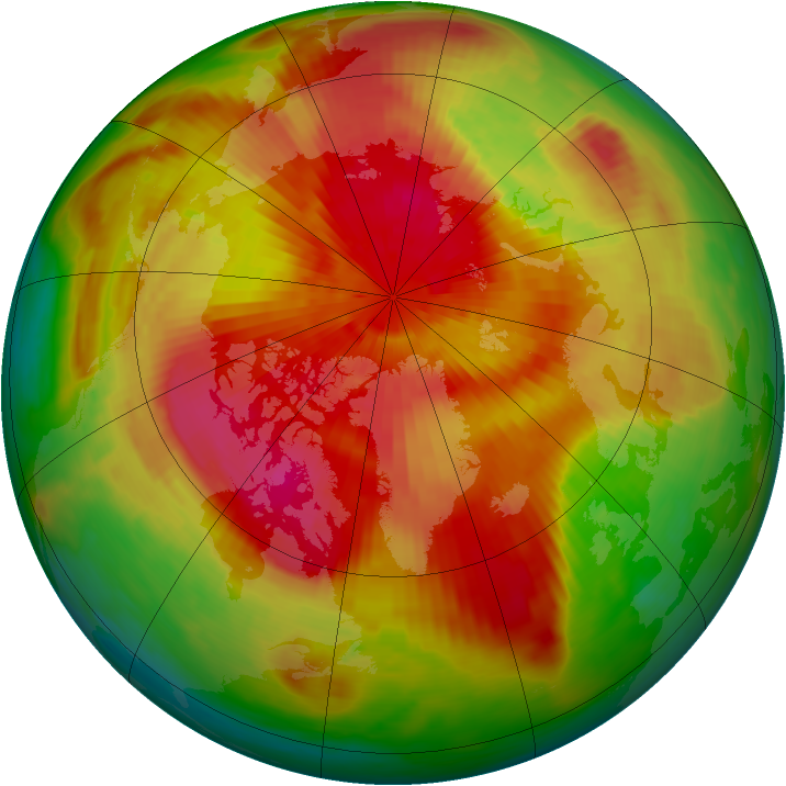 Arctic ozone map for 26 March 1989